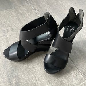 DIANE von FURSTENBERG "Opal" Wedge Sandals